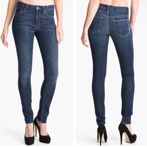 Mother High Waisted Looker Jeans Size 27 Skinny Minimalist Capsule Preppy Dark